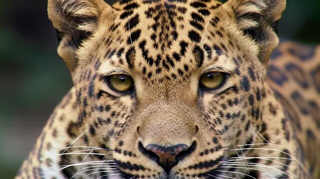 Up Close and Personal with a Majestic Leopard: A Captivating Portrait of Wild Beauty
