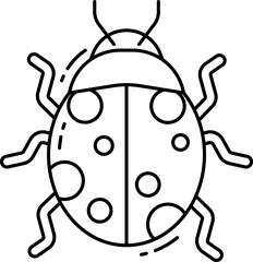 ladybug illustration on a white background    