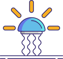 luminescence illustration on a white background    