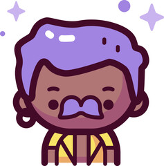 man illustration on a white background     