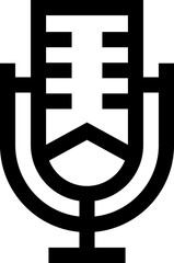 microphone (2) illustration on a white background    