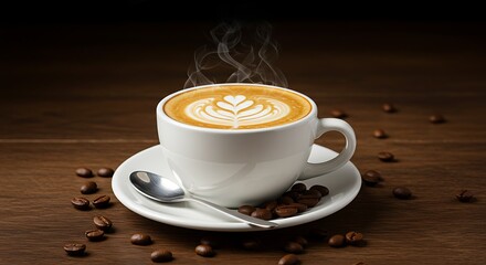 Fototapeta premium High-Resolution Close-Up of Dark Coffee and Foam