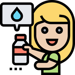 mineral water illustration on a white background     