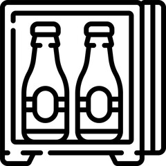 minibar illustration on a white background     