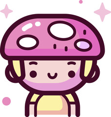 mushroom illustration on a white background     