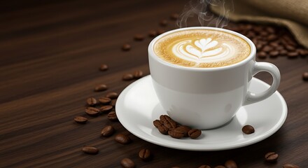 Obraz premium Realistic Coffee Foam in Macro Detail and Sharp Contrast