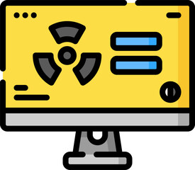 nuclear illustration on a white background     