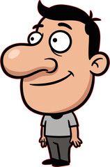 cartoon businessman with a smile