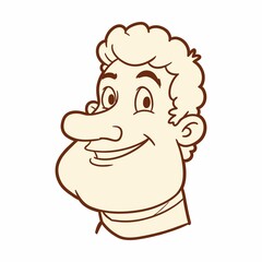 cartoon character of a man