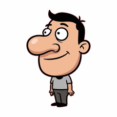 Fototapeta premium cartoon businessman with a smile