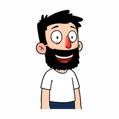 Obraz premium happy man in white blouse