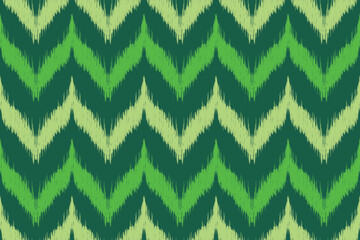 A Seamless Ikat pattern with green and white