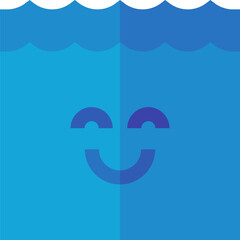 ocean illustration on a white background     