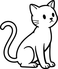 drawing of lines forming a cat