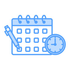 schedule icon blue style
