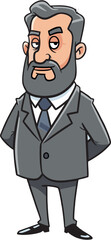 cartoon businessman with briefcase