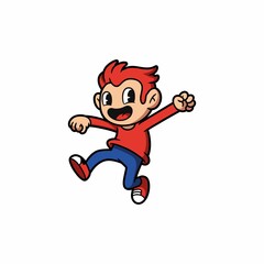 cartoon running man