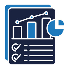 sales report icon blue style