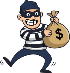 thief with money bag