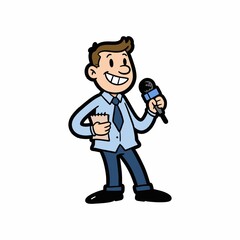 business man with a megaphone