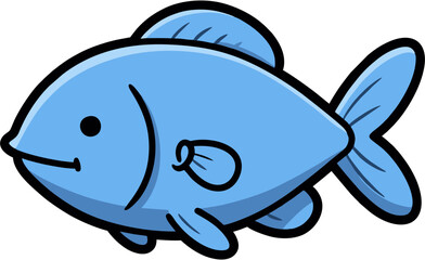 cartoon fish coloring page