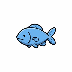 blue fish cartoon
