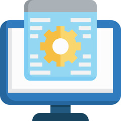 programming illustration on a white background    