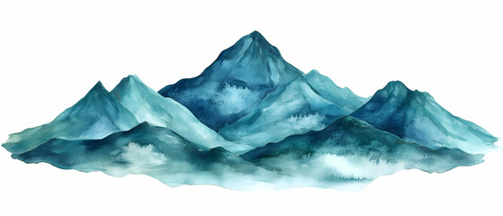 Fototapeta premium Misty Blue Mountainscape, Nature