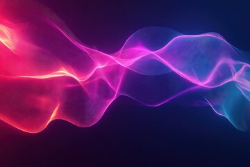 Abstract digital design of glowing, flowing shapes.