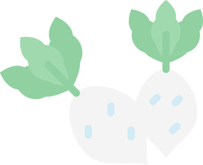 radish illustration on a white background     