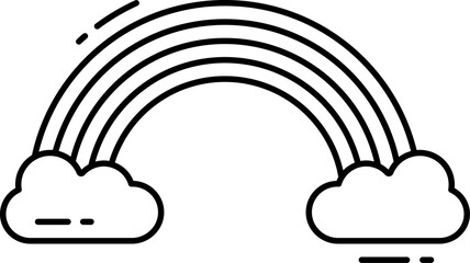 rainbow illustration on a white background    