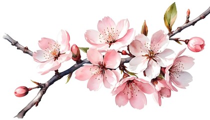 Naklejka premium Delicate Pink Almond Blossoms Branch