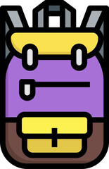 school bag illustration on a white background     