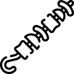 skewers illustration on a white background     