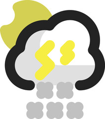 snow cloud illustration on a white background     