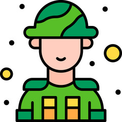 soldier illustration on a white backgro