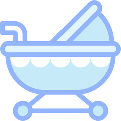 stroller illustration on a white background    