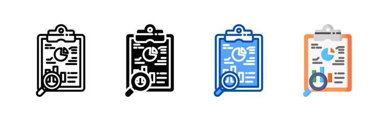 Analytics icon set bundle. Multi style icon collection perfect for websites, apps, and presentations. Simple vector icon collection