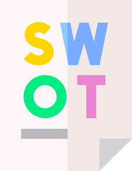 swot analysis illustration on a white background     