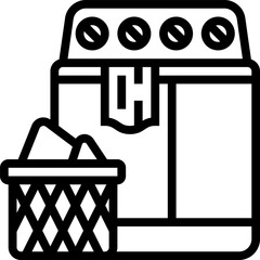 washing machine illustration on a white background     