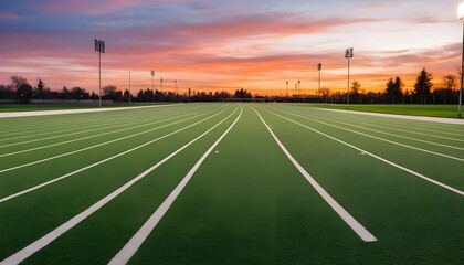 Running Track at Sunset