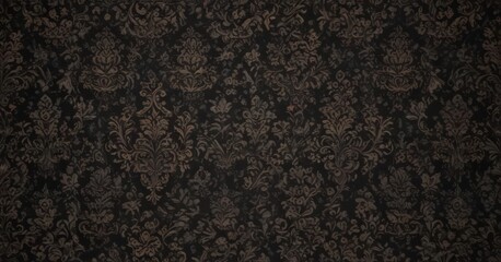 Fototapeta premium Intricate dark floral damask, seamless gothic wallpaper texture, damask, pattern