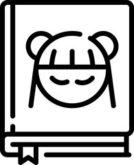 manga illustration on a white background    