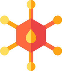 molecule illustration on a white background     