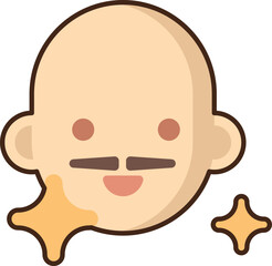 moustache (2) illustration on a white background     