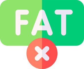 no fat illustration on a white background     