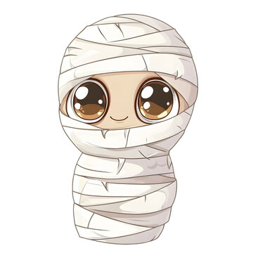 recommend clip art: Adorable cartoon mummy illustration for halloween themed design png