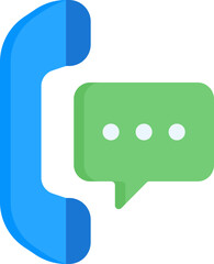 phone call illustration on a white background     