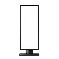 Blank Vertical Advertising Billboard on Transparent Background
