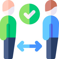 queue (2) illustration on a white background    